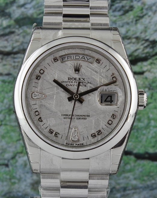 (image for) UNWORN ROLEX PLATINIUM OYSTER PERPETUAL DAY-DATE / 118206